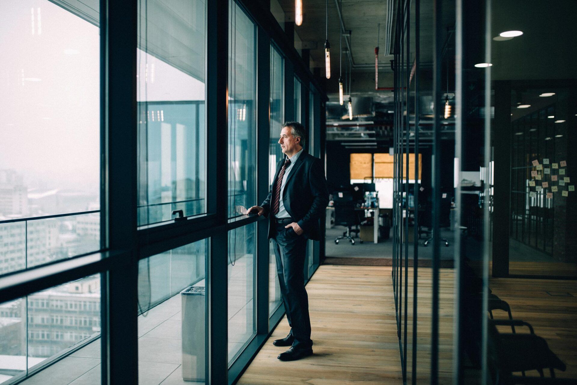 Business Man Looking Outside — Hot Springs, AR — Arkansas Glass Company