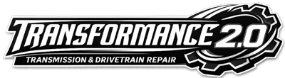 Transformance 2.0 transmission and drivetrain repair logo in black, white, and gray