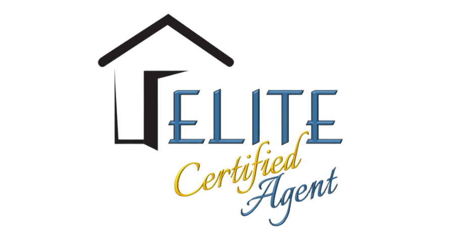 Logo with a house-shaped outline next to the text