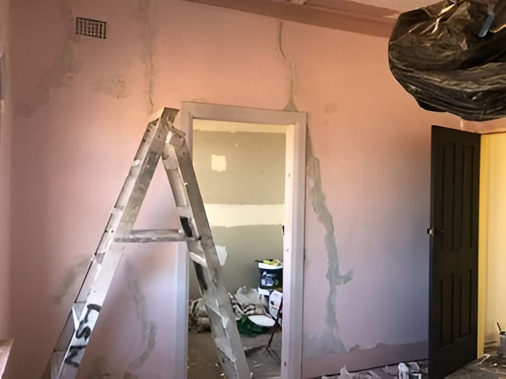 A Ladder Is Sitting In A Room Next To A Door — L & S Wirth Painting in Dubbo, NSW