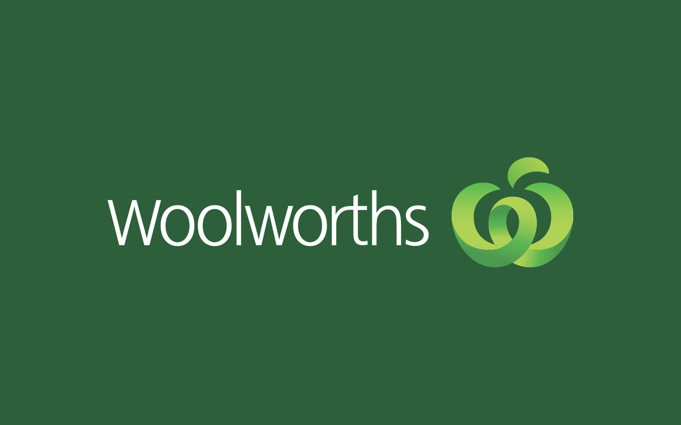 The woolworths logo is on a green background.