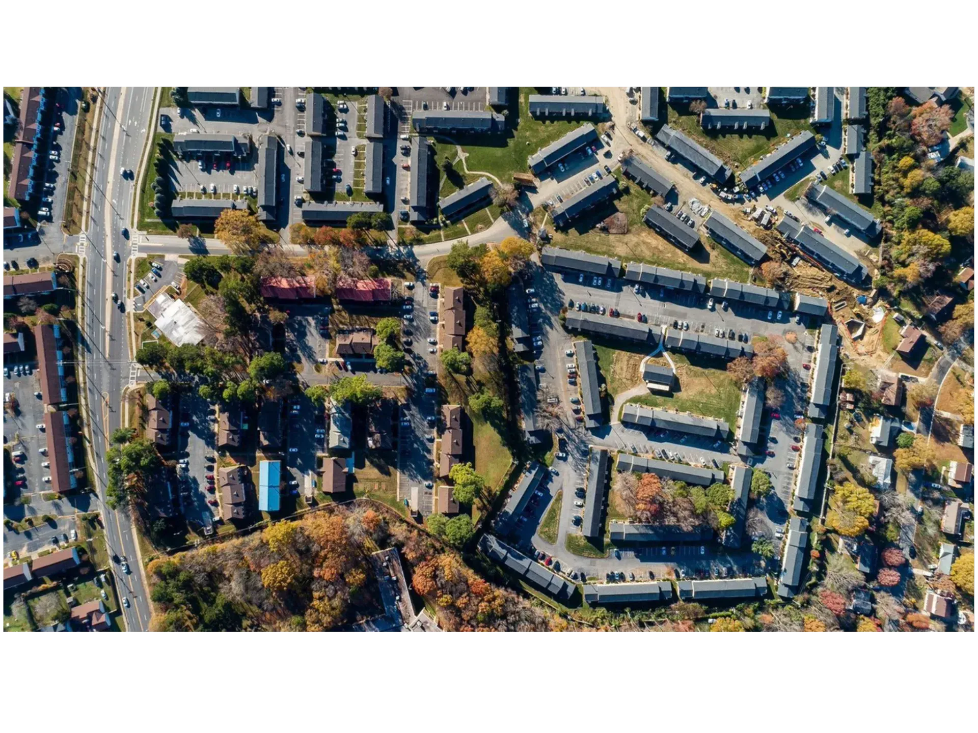Charlotte NC Apartments For Rent | Arcadian Village | Drone View
