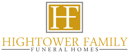 The logo for Hightower Family Funeral Homes is shown on a white background.