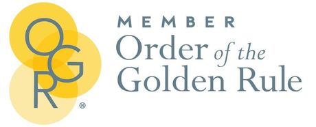 Member Order of the Golden Rule logo with gold ring and gray text