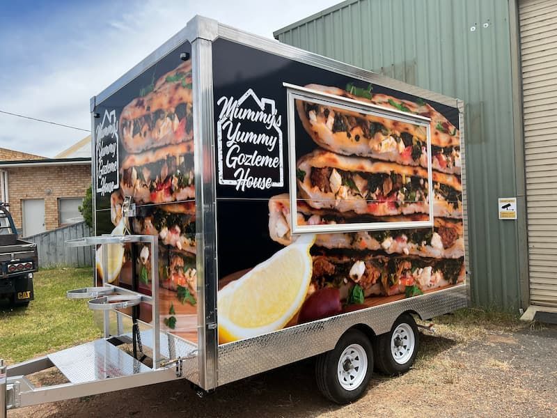 On-The-Go Food Business Truck - Car Signwriting in Wagga Wagga, NSW