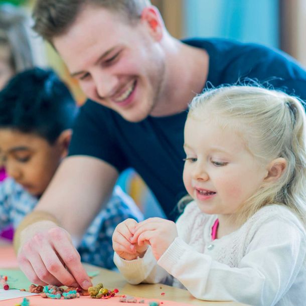 Teacher with his student — Richfield, NC — Richfield Child Development Center Teacher with his student — Richfield, NC — Richfield Child Development Center