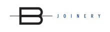 A logo featuring a stylized capital letter B intersected by a horizontal line, for business: Blackline Joinery