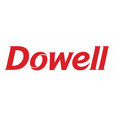 Red Dowell logo on a white background