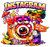 Instagram logo character, cartoonish, drunk with drinks, holding