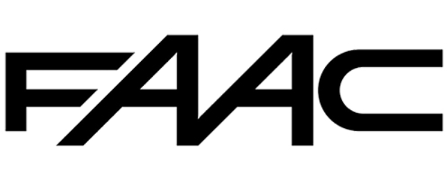 Logo FAAC in grassetto, carattere sans-serif.