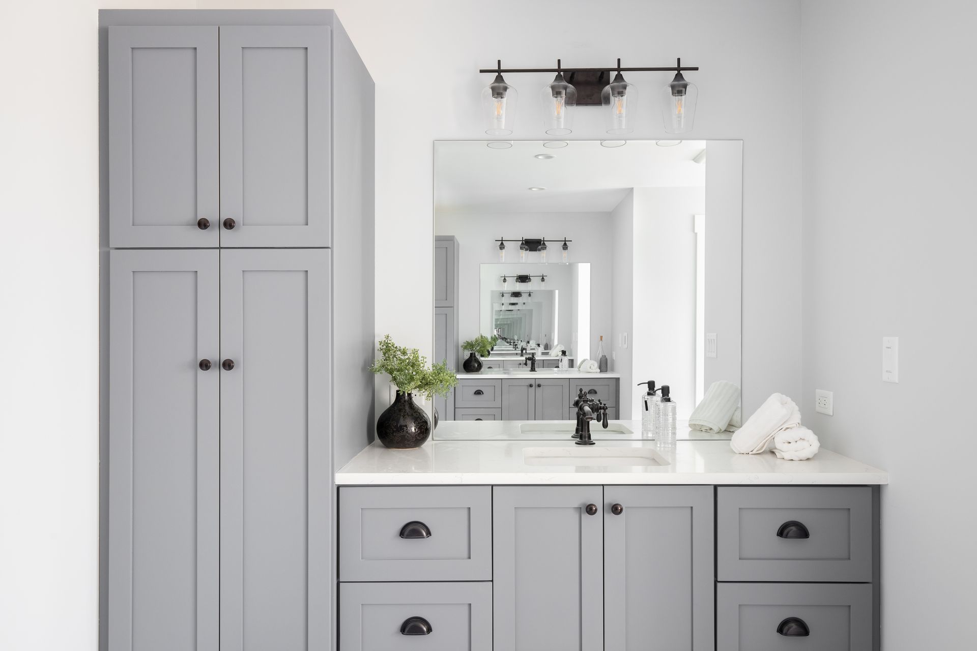 For custom cabinets in Eagle River ID call Eagle River Door & Glass