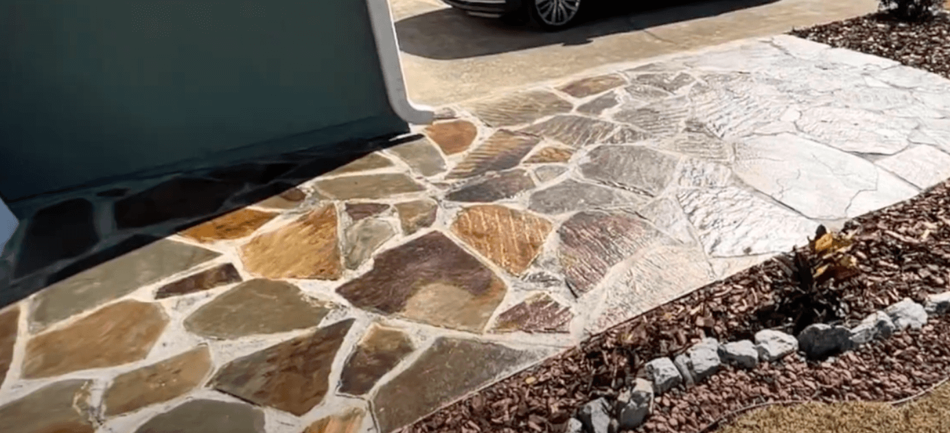 Concrete COntractor installs custom walkway in Blaine, MN