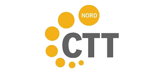Logo CTT con puntini gialli e la parola