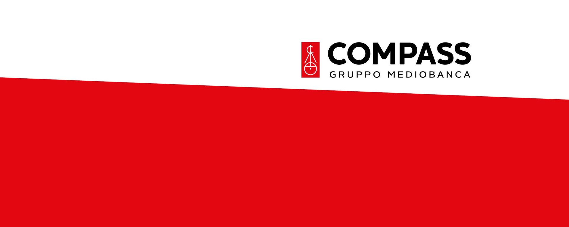 Logo rosso e bianco del gruppo Compass su sfondo bianco.