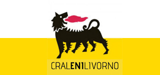 Silhouette di un leone nero su uno striscione giallo e bianco con la scritta