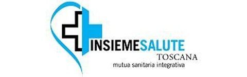 INSIEMESALUTE Toscana logo with blue cross and heart outline, mutua sanitaria integrativa