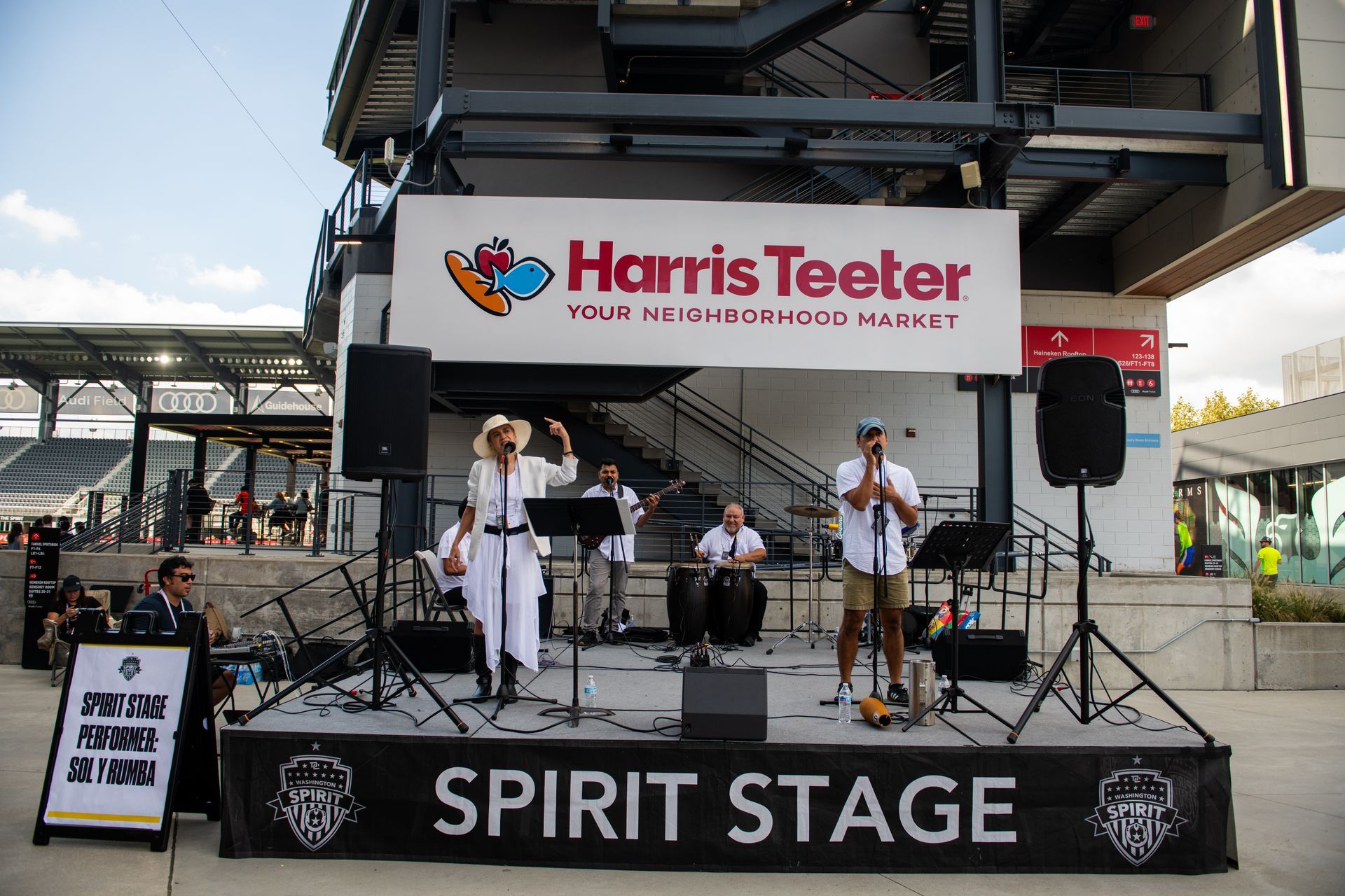 Sol y Rumba performing at a Washington Spirit game in DC