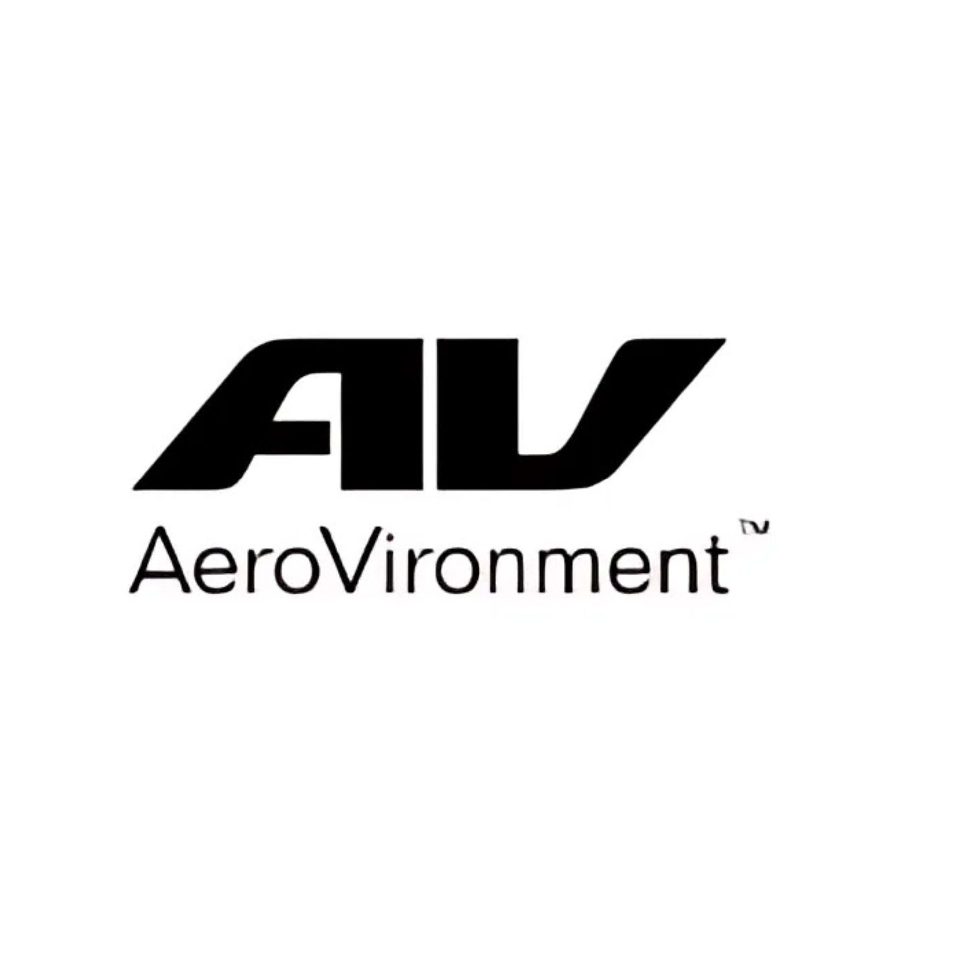 Black AeroVironment logo: angled