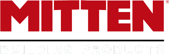 A red and white logo for mitten is on a white background.