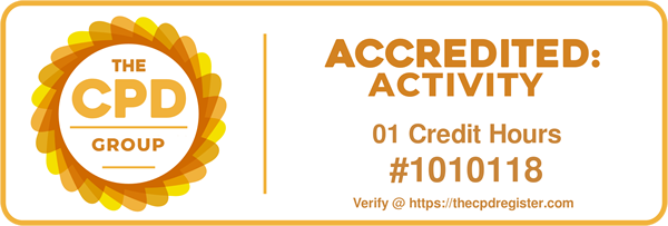 A logo for the cpd group that says accredited activity