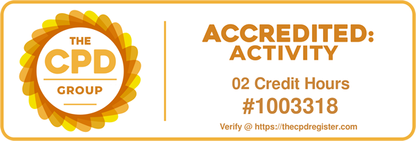 A logo for the cpd group that says accredited activity