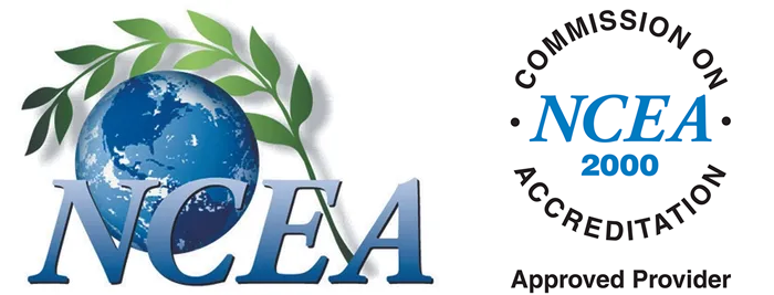 A logo for the commission on ncea accreditation