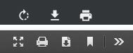 A set of white icons on a black background.