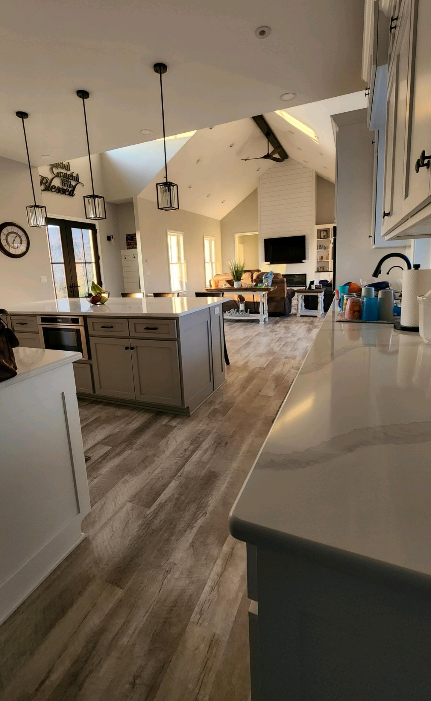 Worker Remodeling The Kitchen - Tyrone, PA - Fry’s Construction