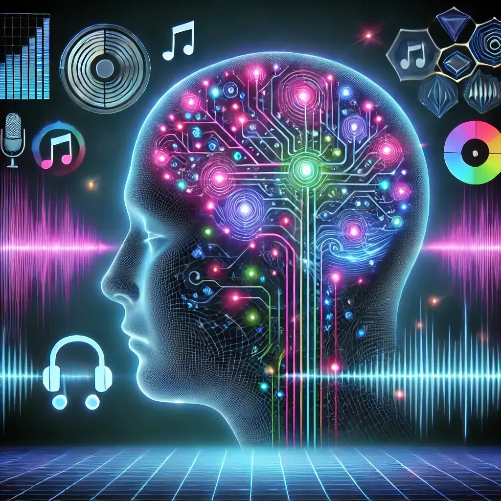 Futuristic human head with a glowing circuit-style brain, symbolizing AI-powered subconscious reprogramming and neural transformation.