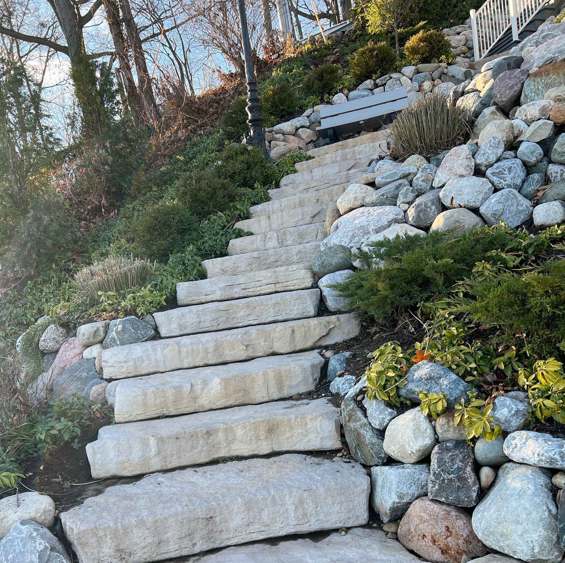 natural stone staircase