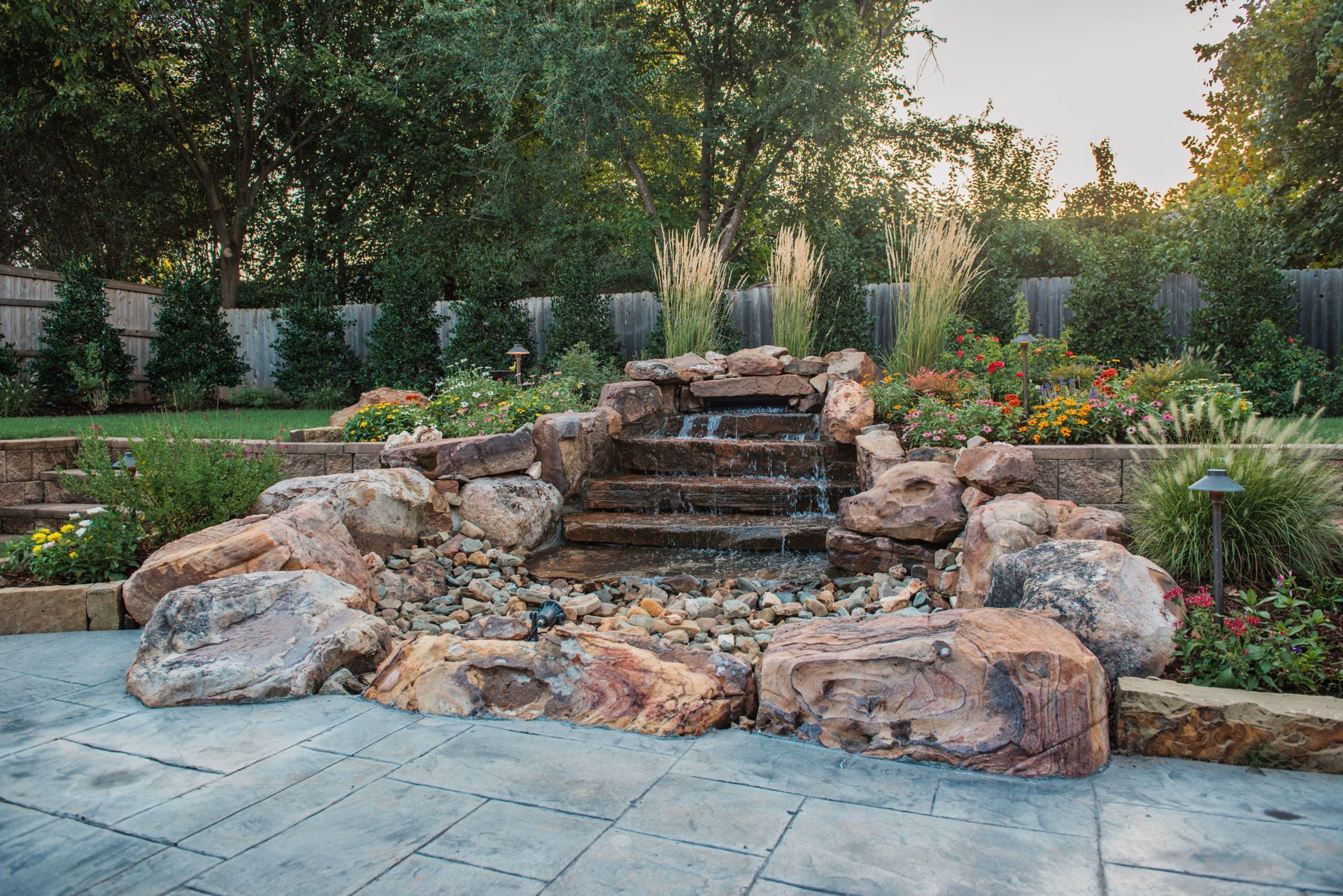 an outdoor natural water feature