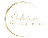 Sabrina Campbell Gold logo. Header/footer