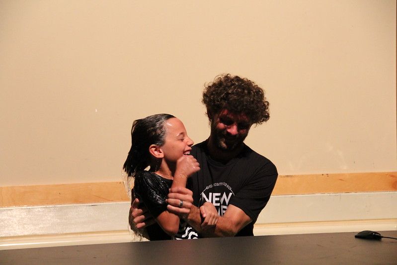 Baptism at Bible church near Westmont