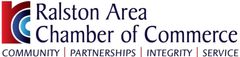 The logo for the ralston area chamber of commerce
