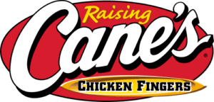 The logo for raising cane 's chicken fingers