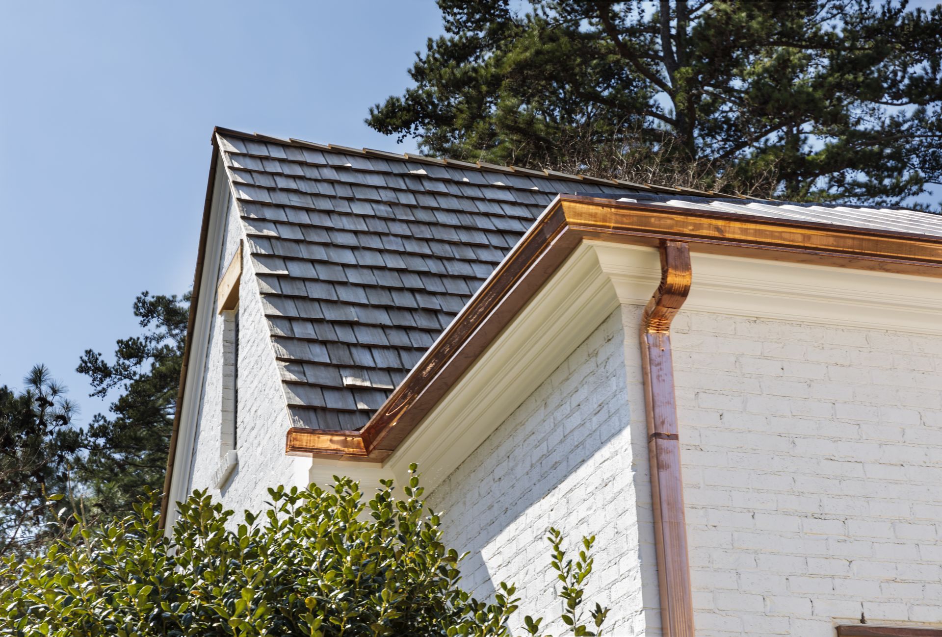 Copper gutter installation in St. Louis, MO