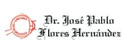 Logotipo con un ojo y la inscripción “Dr. José Pablo Flores Hernández” en fuente decorativa.