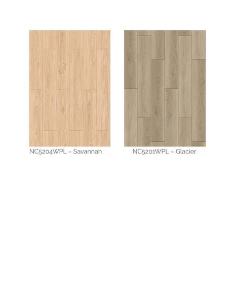 Two samples of wood flooring: