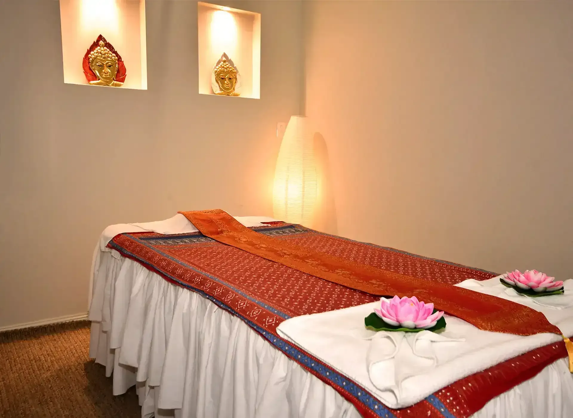 Warm and welcoming massage treatment room at Tuk's Thai Massage Ballarat