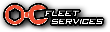 OC Fleet Services logo in orange, black, and white with a gear icon