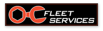 OC Fleet Services logo in orange and white on a black background
