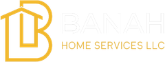 Banah Home Services LLC logo in gold and white with stylized B and house icon