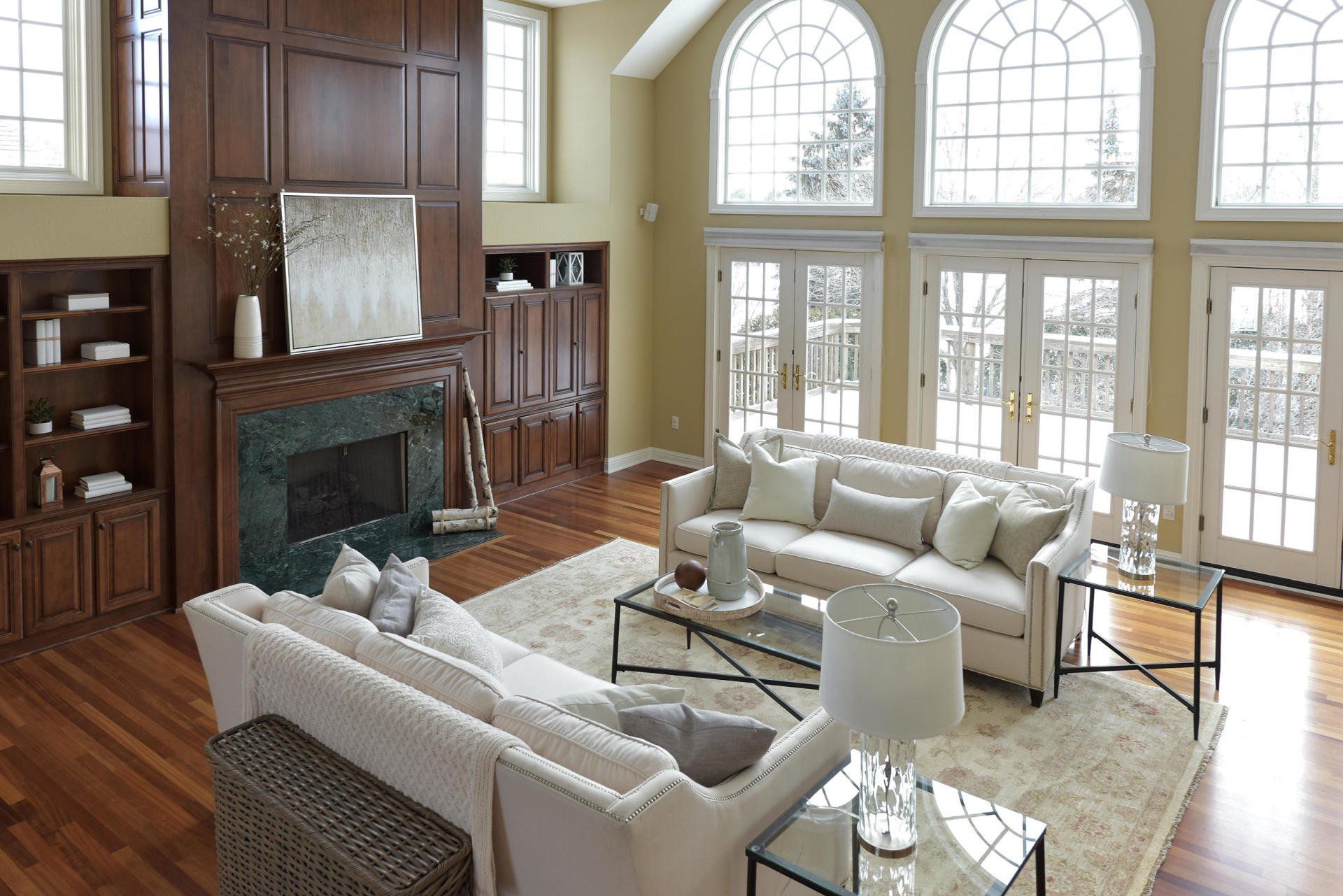 Sunlit living room in a home