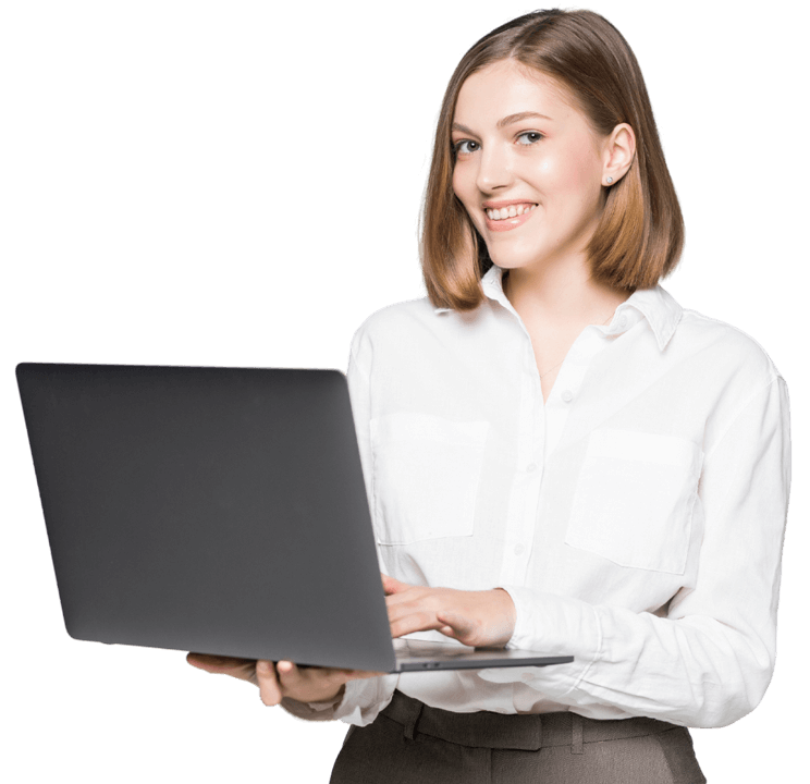 woman doing local seo