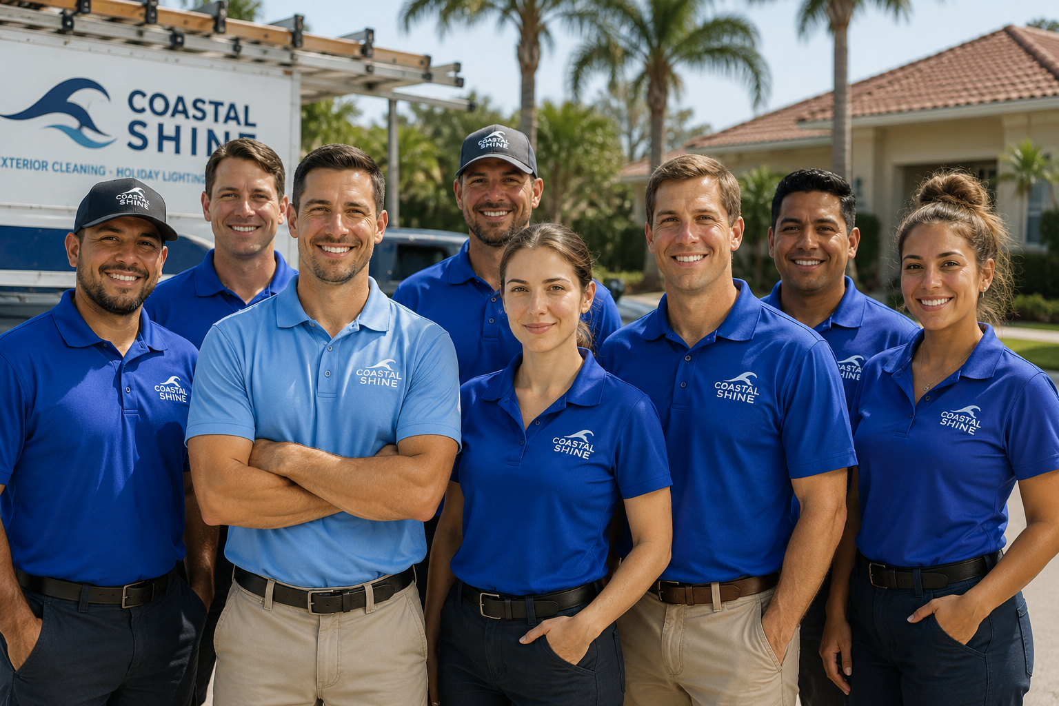 Commercial holiday lighting installation Tampa Bay