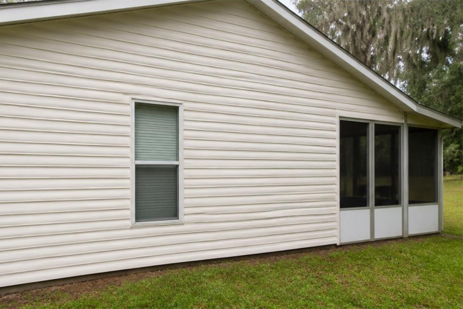 Suburban home after house washing