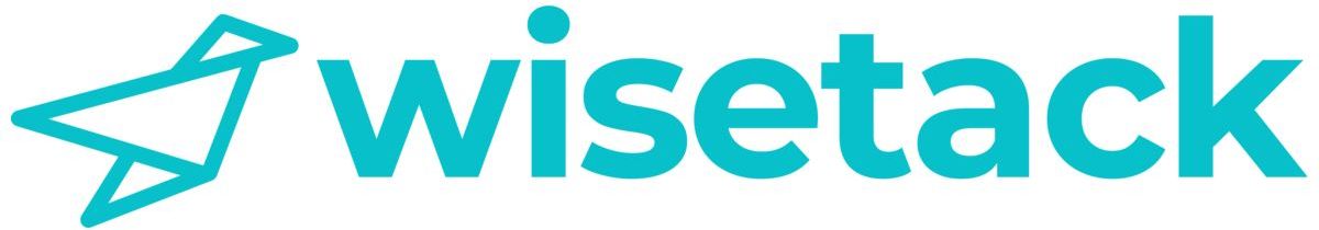 A blue logo for wise tack with a star on it