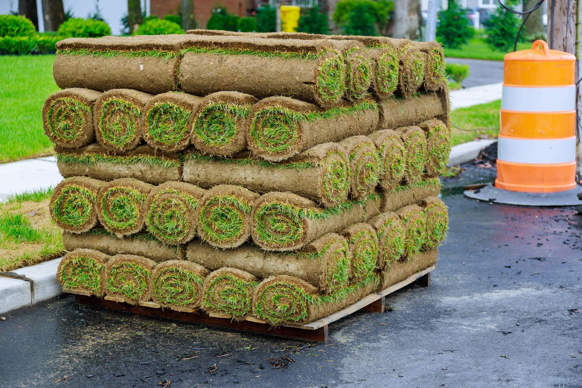 Stack of Turf Grass Rolls — Citrus Heights, CA – Cal Lawn Sod