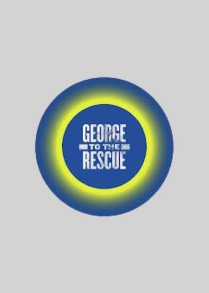 George rescue logo with blue and yellow circular design on gray background