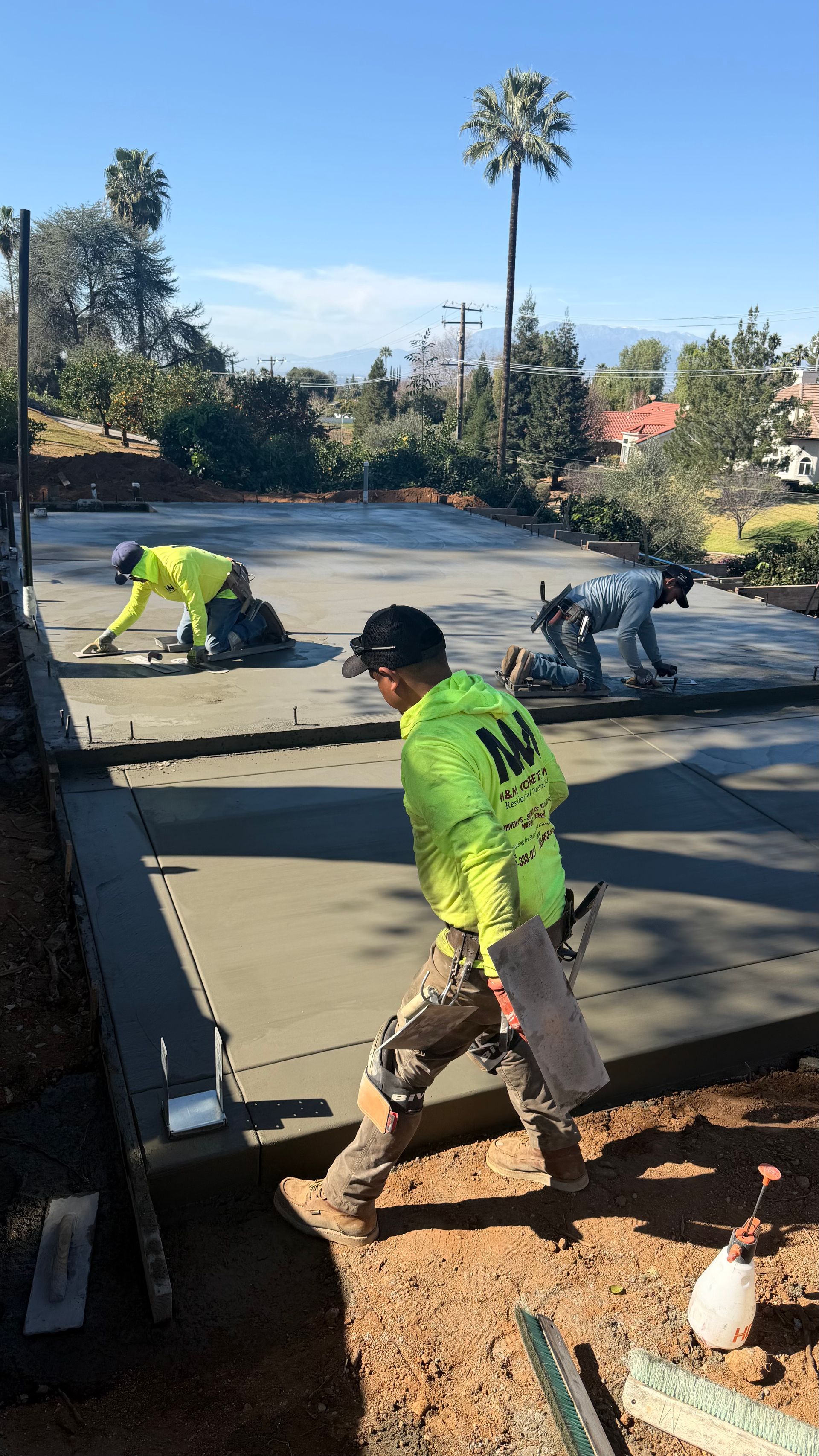 ADU foundation and concrete slab pour in Yucaipa California